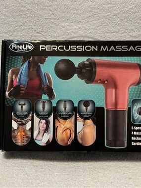 FineLife Percussion Massage Gun - Red